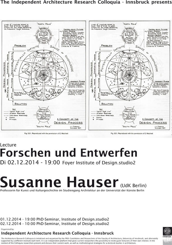 Susanne Hauser Forschen Und Entwerfen Vortrag Forschungskolleg